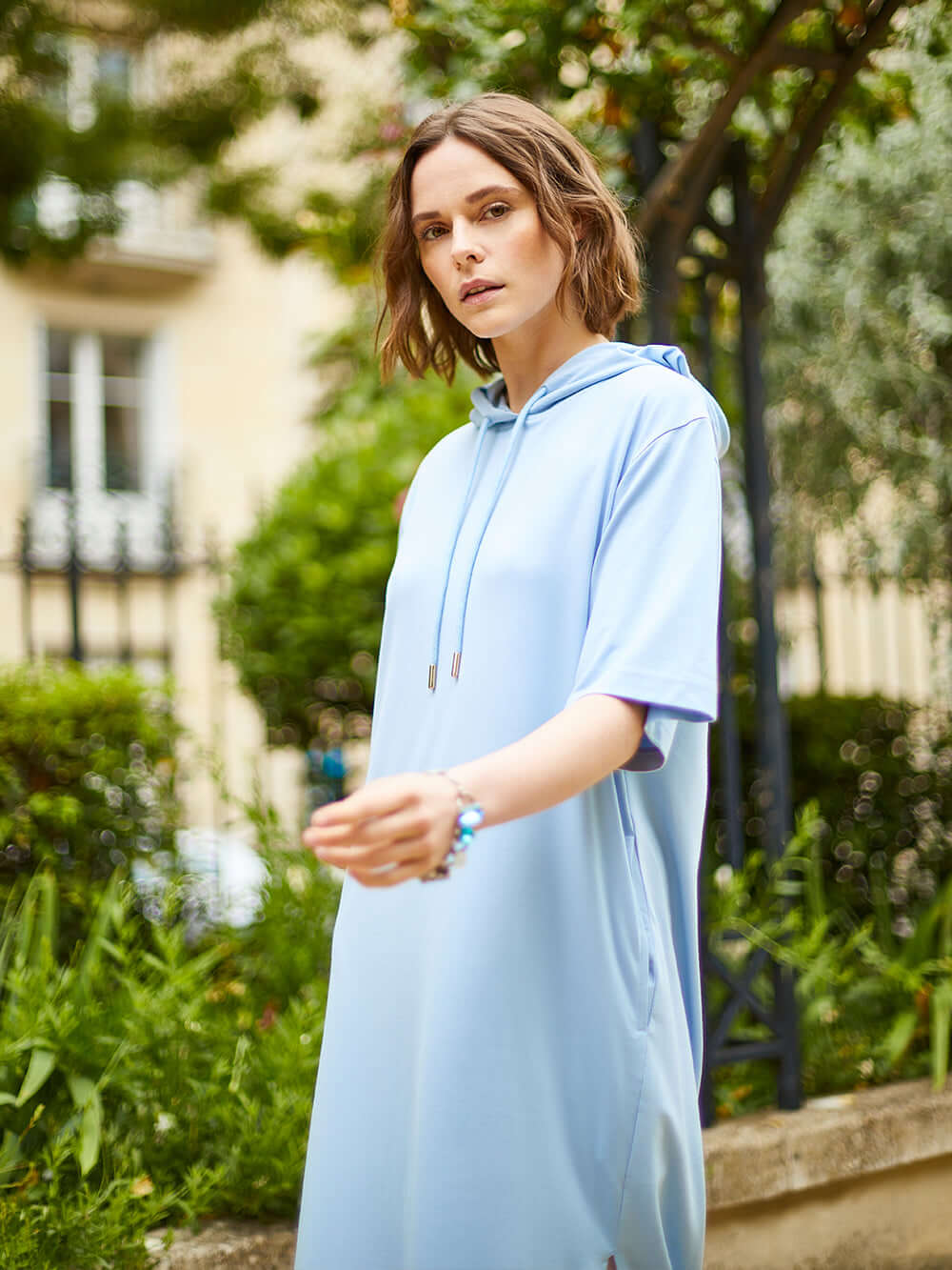 [FINAL SALE] LINDI HOODED JERSEY DRESS