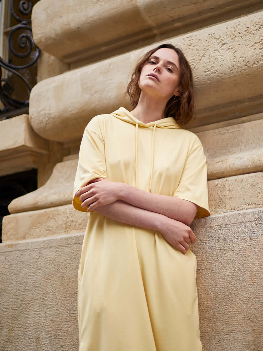[FINAL SALE] LINDI HOODED JERSEY DRESS