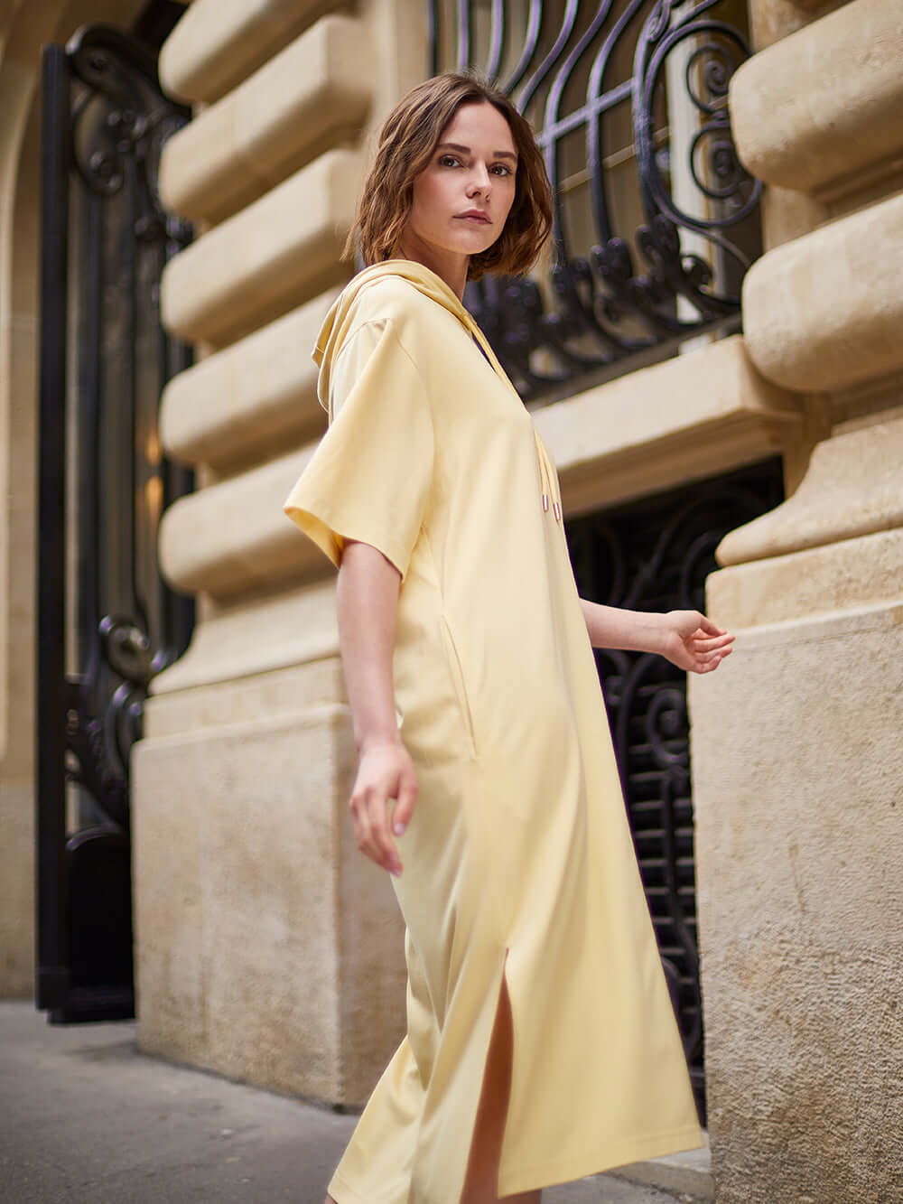 [FINAL SALE] LINDI HOODED JERSEY DRESS