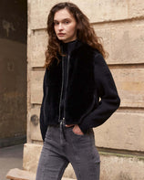 WOMEN'S FAUX FUR SOU HIGH-NECK VEST
