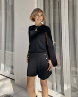 KNIT  BLISS CAPE-LAYERED TOP