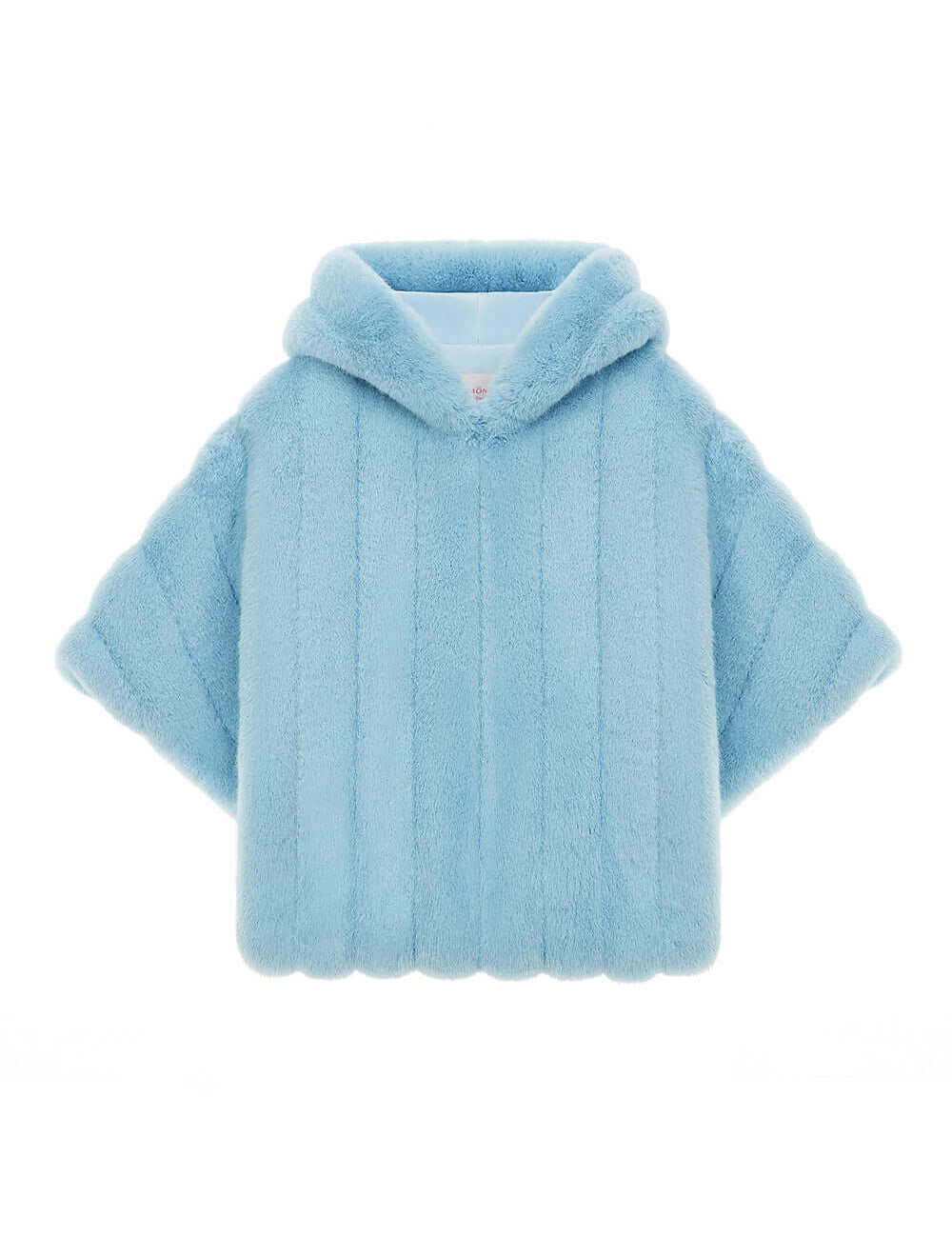 KIDS FAUX FUR HE PONCHO