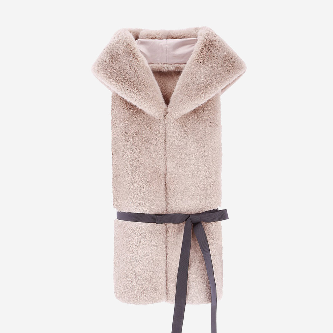 FAUX FUR HORI HOODED SCARF