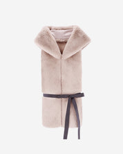 FAUX FUR HORI HOODED SCARF