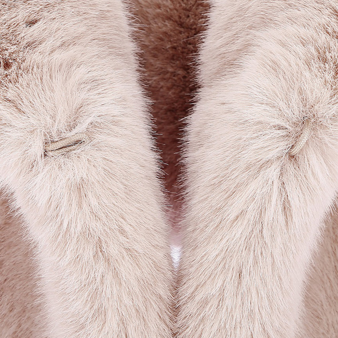FAUX FUR HORI HOODED SCARF