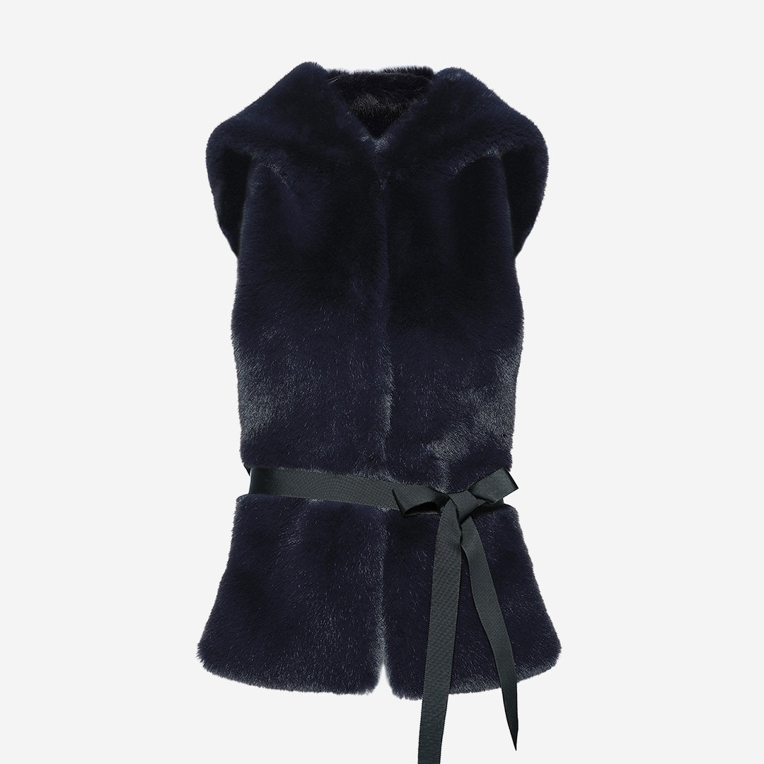 FAUX FUR HORI HOODED SCARF