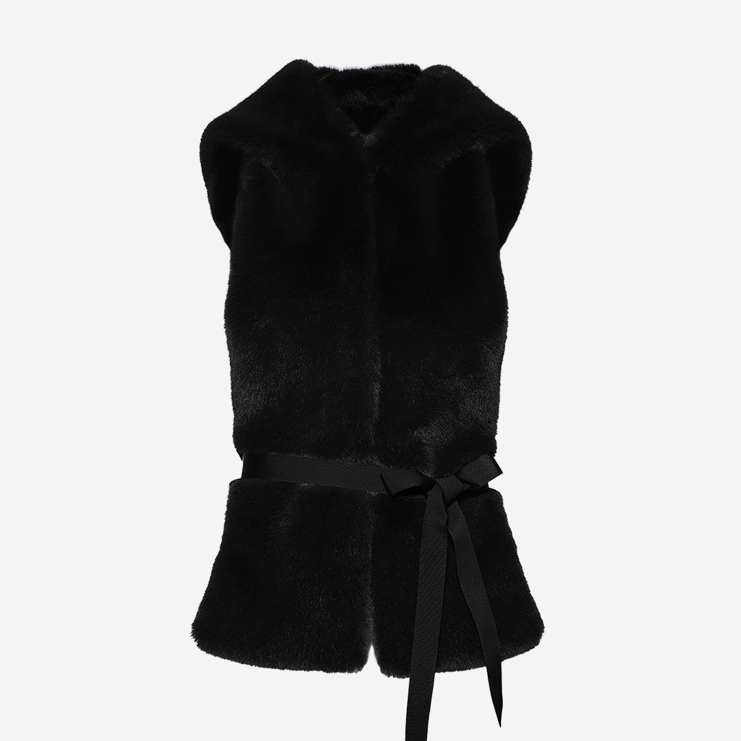 FAUX FUR HORI HOODED SCARF