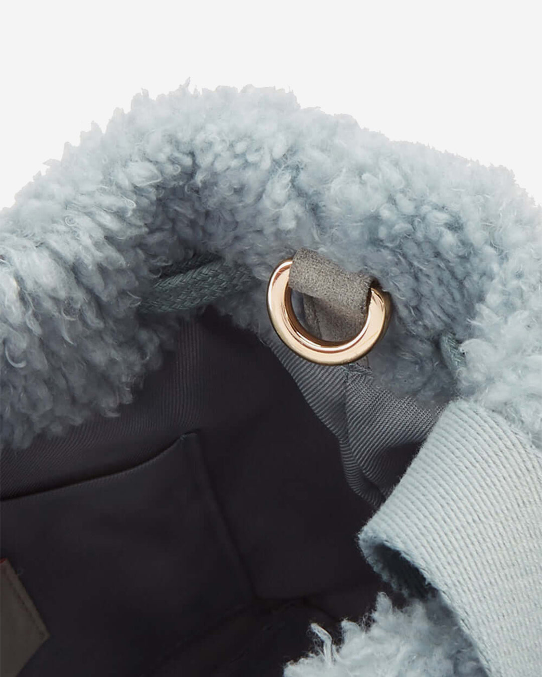 [SIGNATURE LINE] FAUX FUR BÉNÉ BUCKET BAG