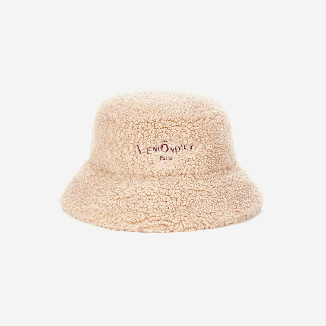 FAUX FUR BUCKET HAT WITH LEMÖNPLET LOGO