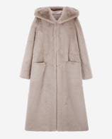 [SIGNATURE] WOMEN'S FAUX FUR LAON HOODED MAXI COAT