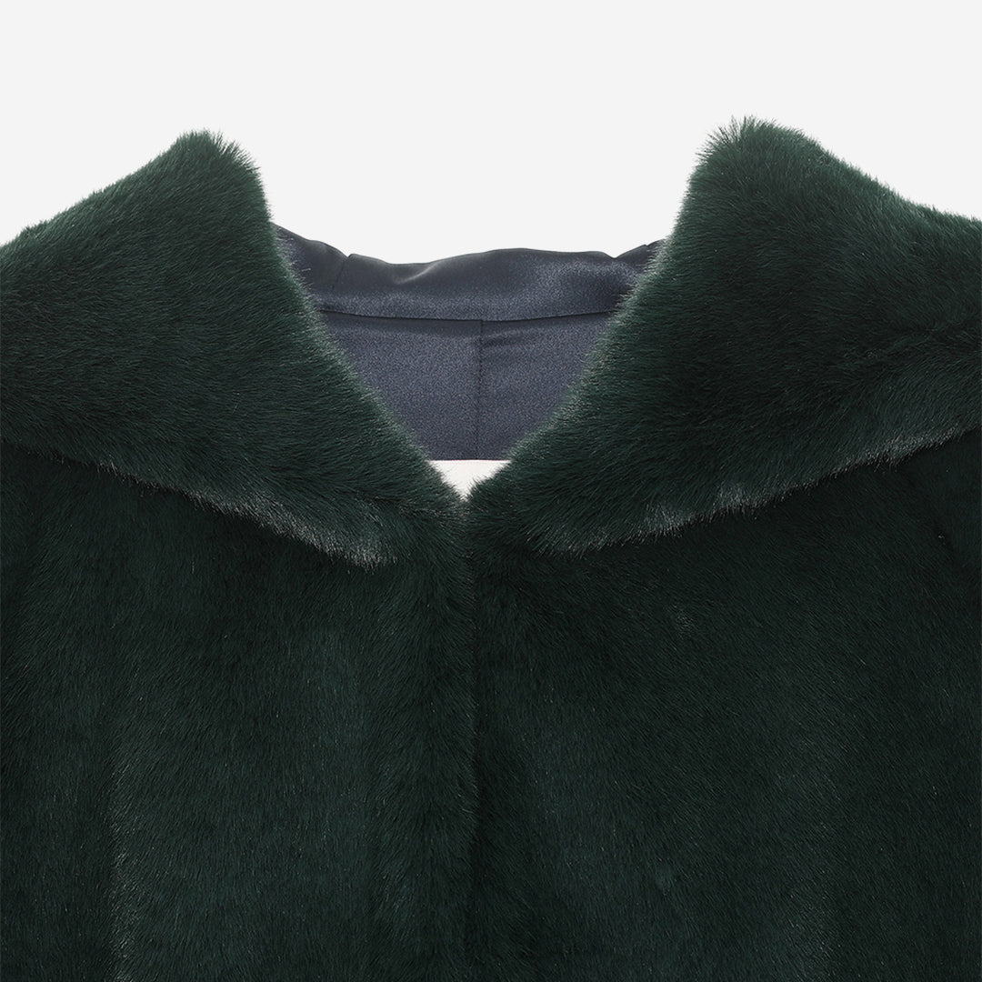 [SIGNATURE] WOMEN'S FAUX FUR LAON HOODED MAXI COAT