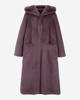 [SIGNATURE] WOMEN'S FAUX FUR LAON HOODED MAXI COAT