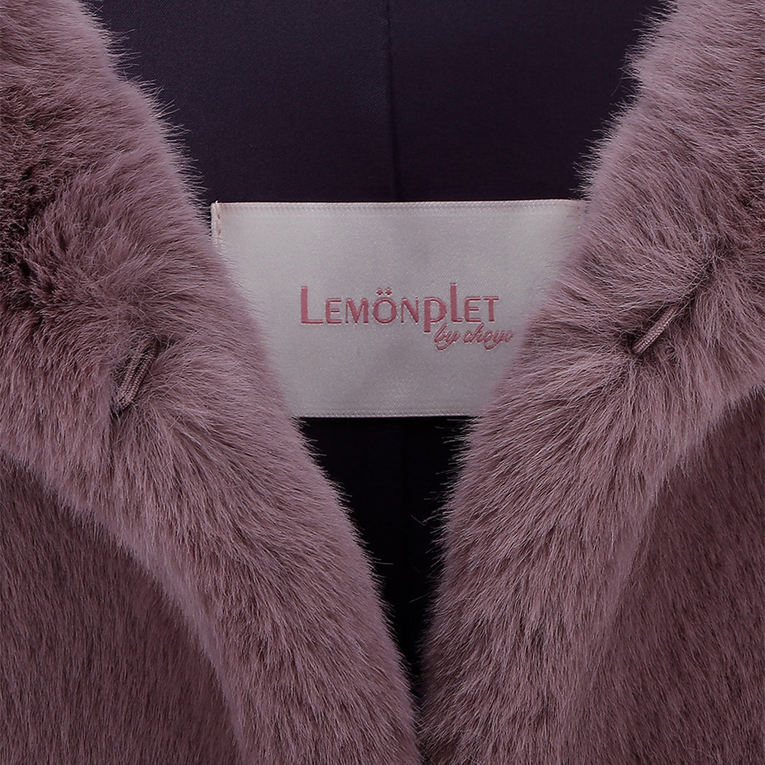 [SIGNATURE] WOMEN'S FAUX FUR LAON HOODED MAXI COAT