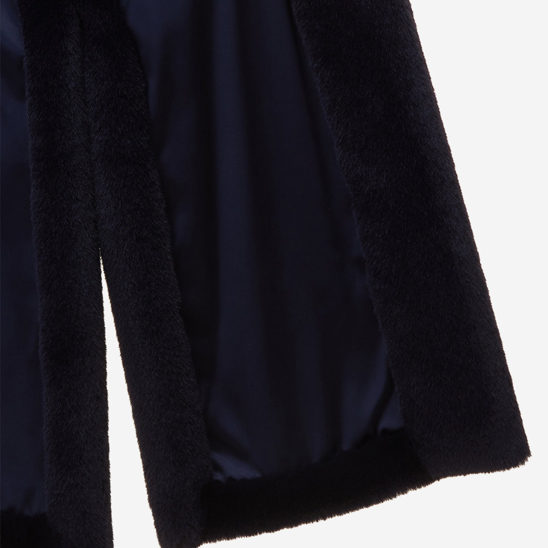 [SIGNATURE] WOMEN'S FAUX FUR LAON HOODED MAXI COAT