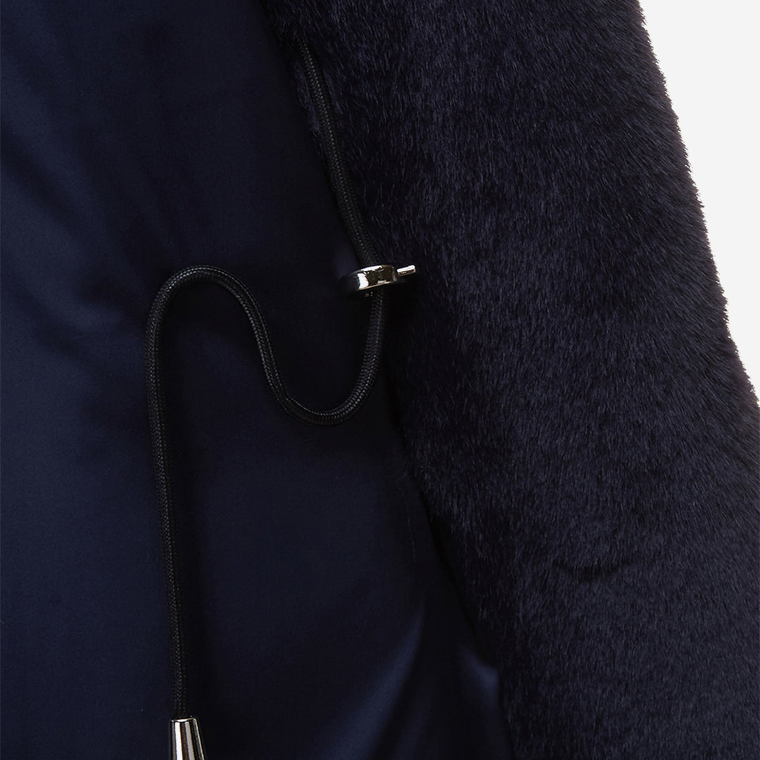[SIGNATURE] WOMEN'S FAUX FUR LAON HOODED MAXI COAT