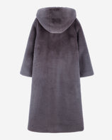[SIGNATURE] WOMEN'S FAUX FUR LAON HOODED MAXI COAT