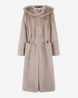 [SIGNATURE] WOMEN'S FAUX FUR LAON HOODED MAXI COAT