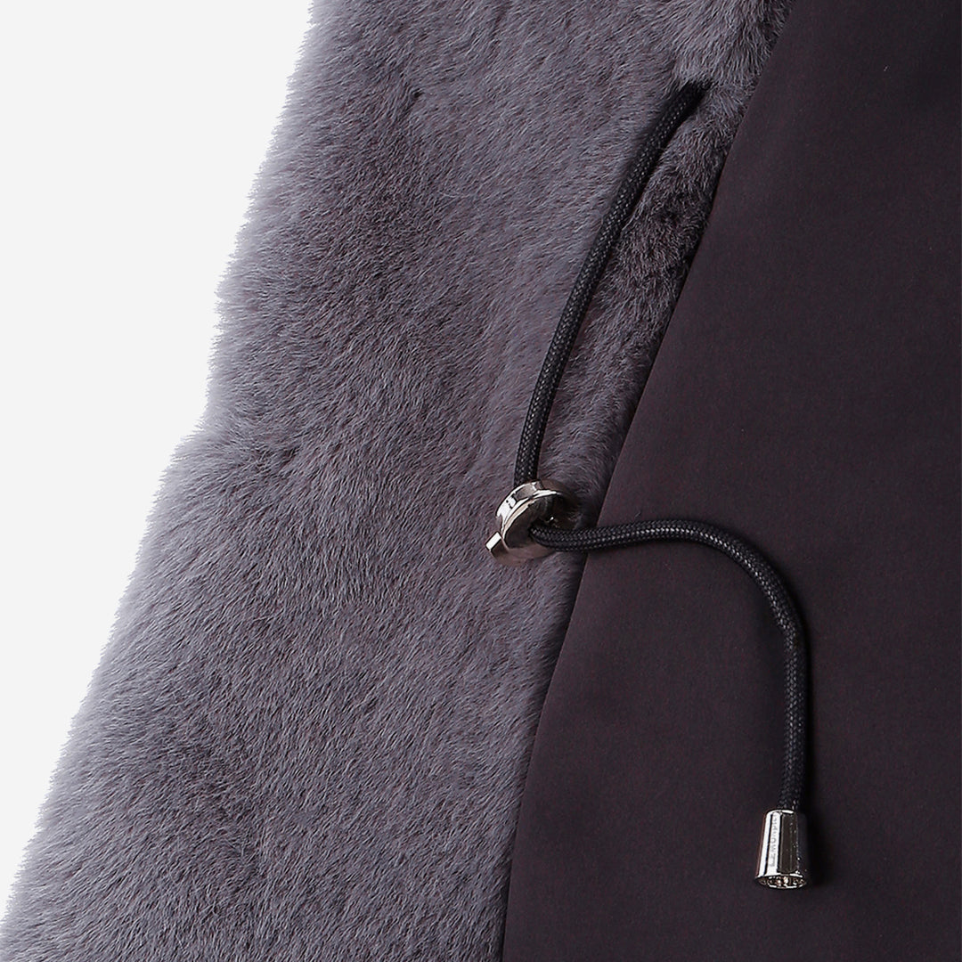 [SIGNATURE] WOMEN'S FAUX FUR LAON HOODED MAXI COAT