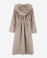 [SIGNATURE] WOMEN'S FAUX FUR LAON HOODED MAXI COAT