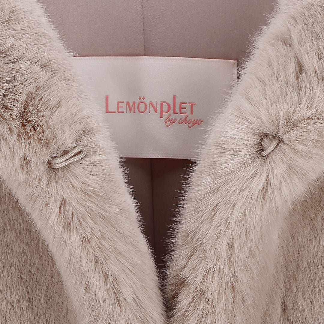 [SIGNATURE] WOMEN'S FAUX FUR LAON HOODED MAXI COAT