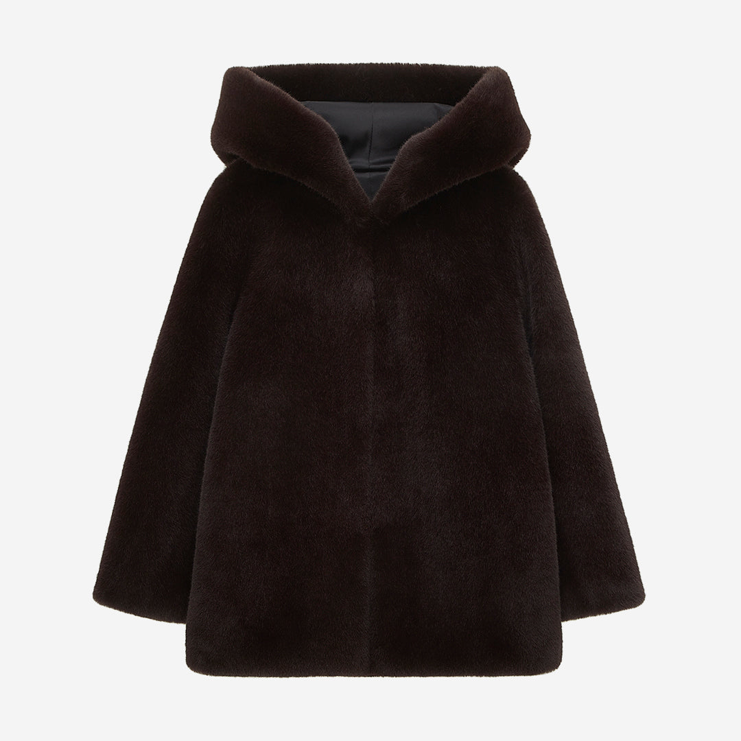 [SIGNATURE] WOMEN'S FAUX FUR BIEN HOODED JACKET