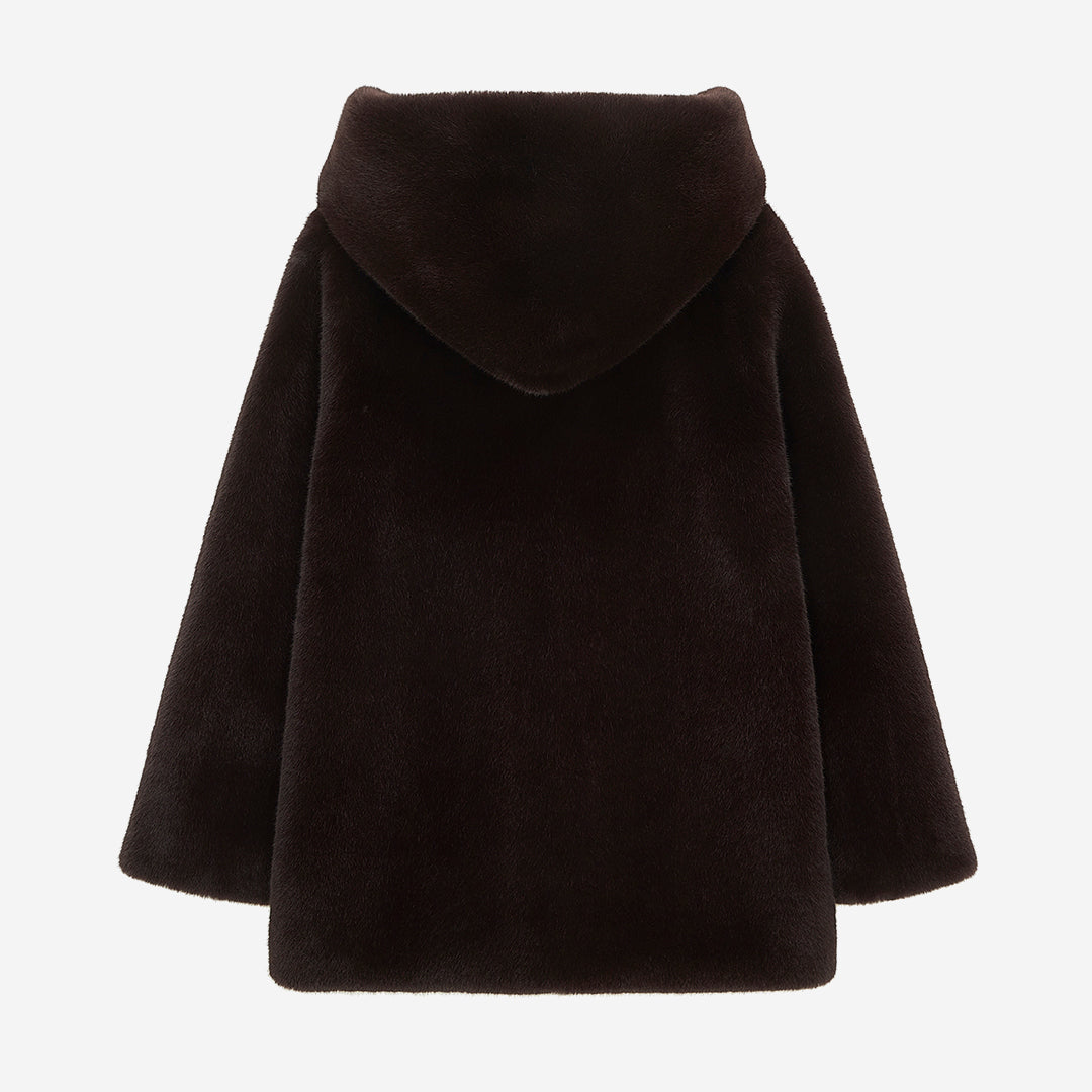 [SIGNATURE] WOMEN'S FAUX FUR BIEN HOODED JACKET
