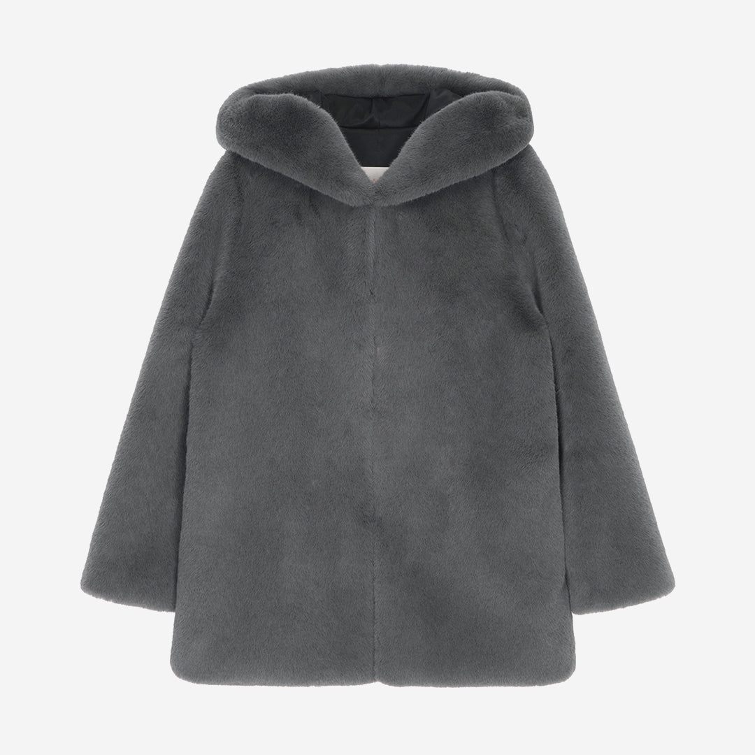 [SIGNATURE] WOMEN'S FAUX FUR BIEN HOODED JACKET