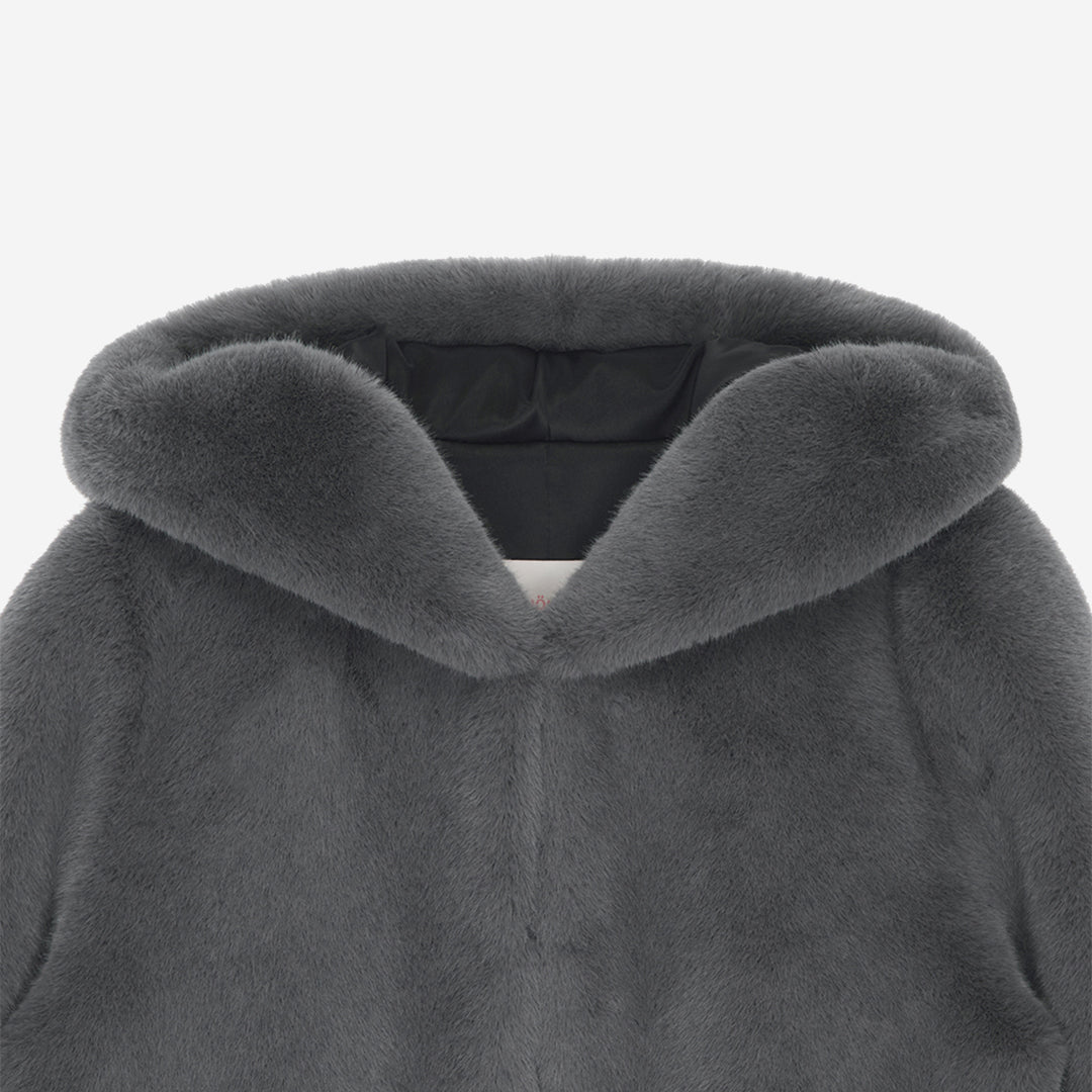 [SIGNATURE] WOMEN'S FAUX FUR BIEN HOODED JACKET