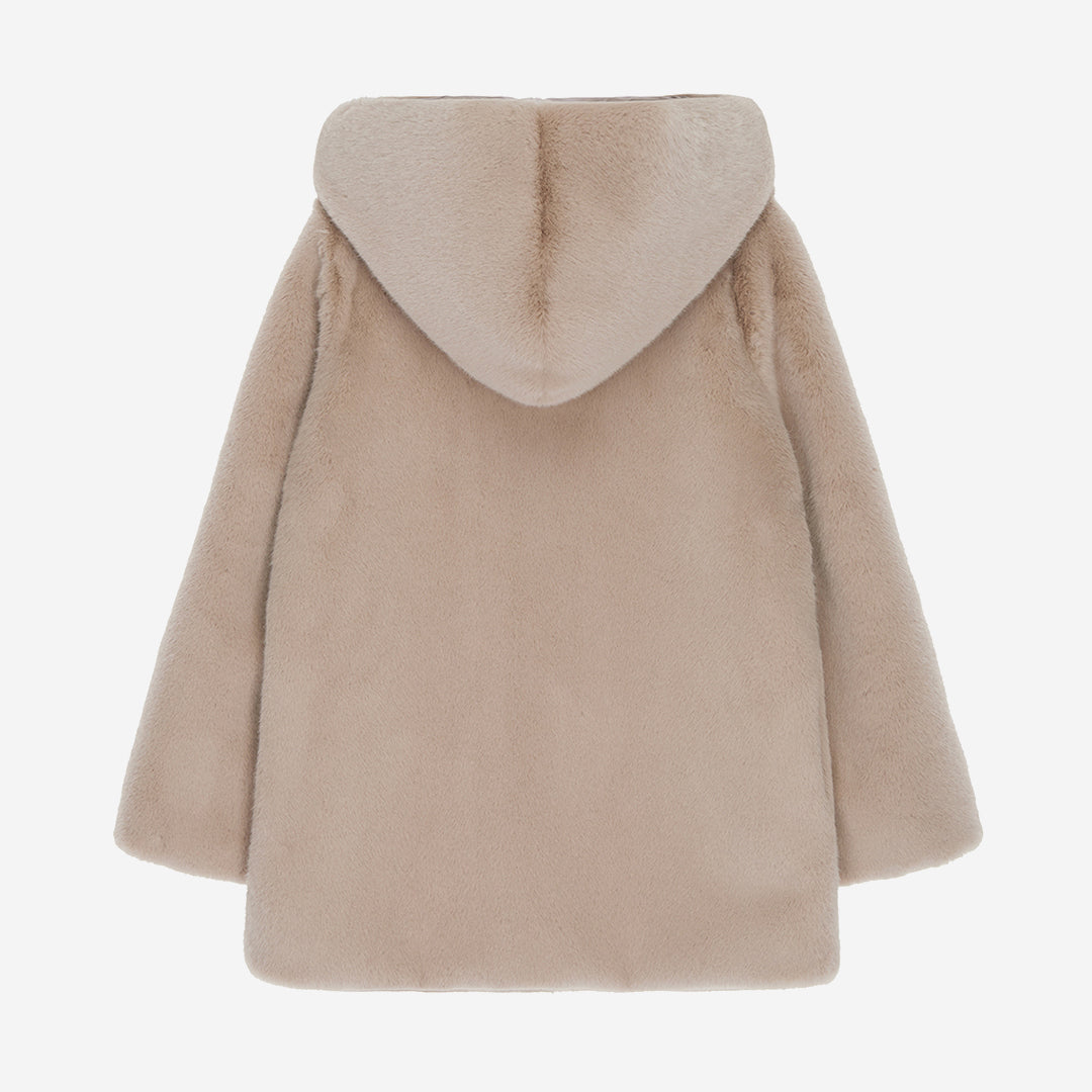 [SIGNATURE] WOMEN'S FAUX FUR BIEN HOODED JACKET