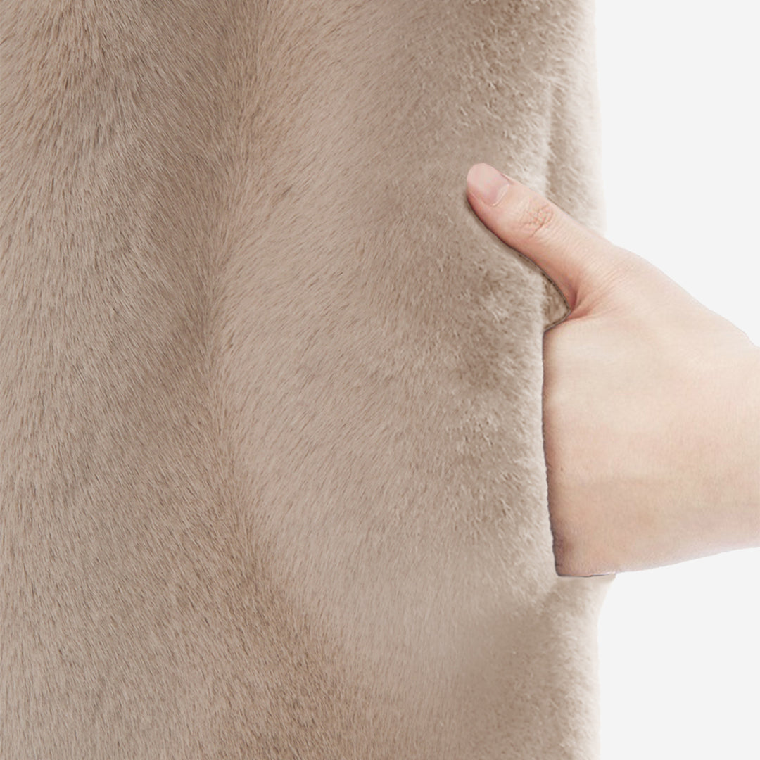 [SIGNATURE] WOMEN'S FAUX FUR BIEN HOODED JACKET