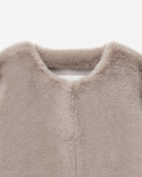 [SIGNATURE] WOMEN'S FAUX FUR BIEN ROUND NECK SHORT JACKET