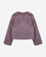 [SIGNATURE] WOMEN'S FAUX FUR BIEN ROUND NECK SHORT JACKET
