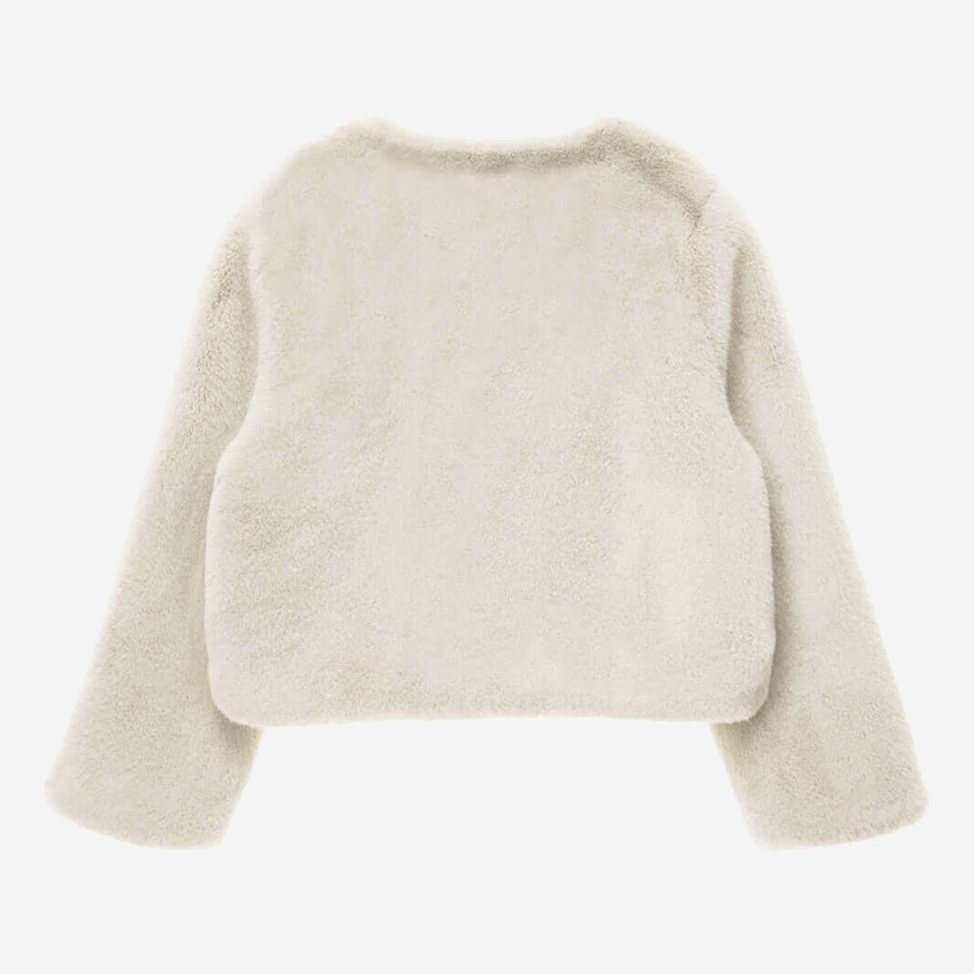 [SIGNATURE] WOMEN'S FAUX FUR BIEN ROUND NECK SHORT JACKET