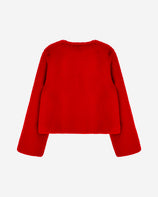 [SIGNATURE] WOMEN'S FAUX FUR BIEN ROUND NECK SHORT JACKET