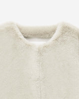[SIGNATURE] WOMEN'S FAUX FUR BIEN ROUND NECK SHORT JACKET