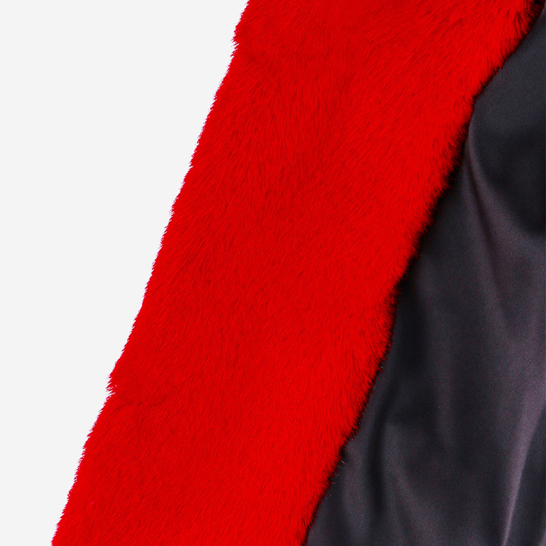 [SIGNATURE] WOMEN'S FAUX FUR BIEN ROUND NECK SHORT JACKET