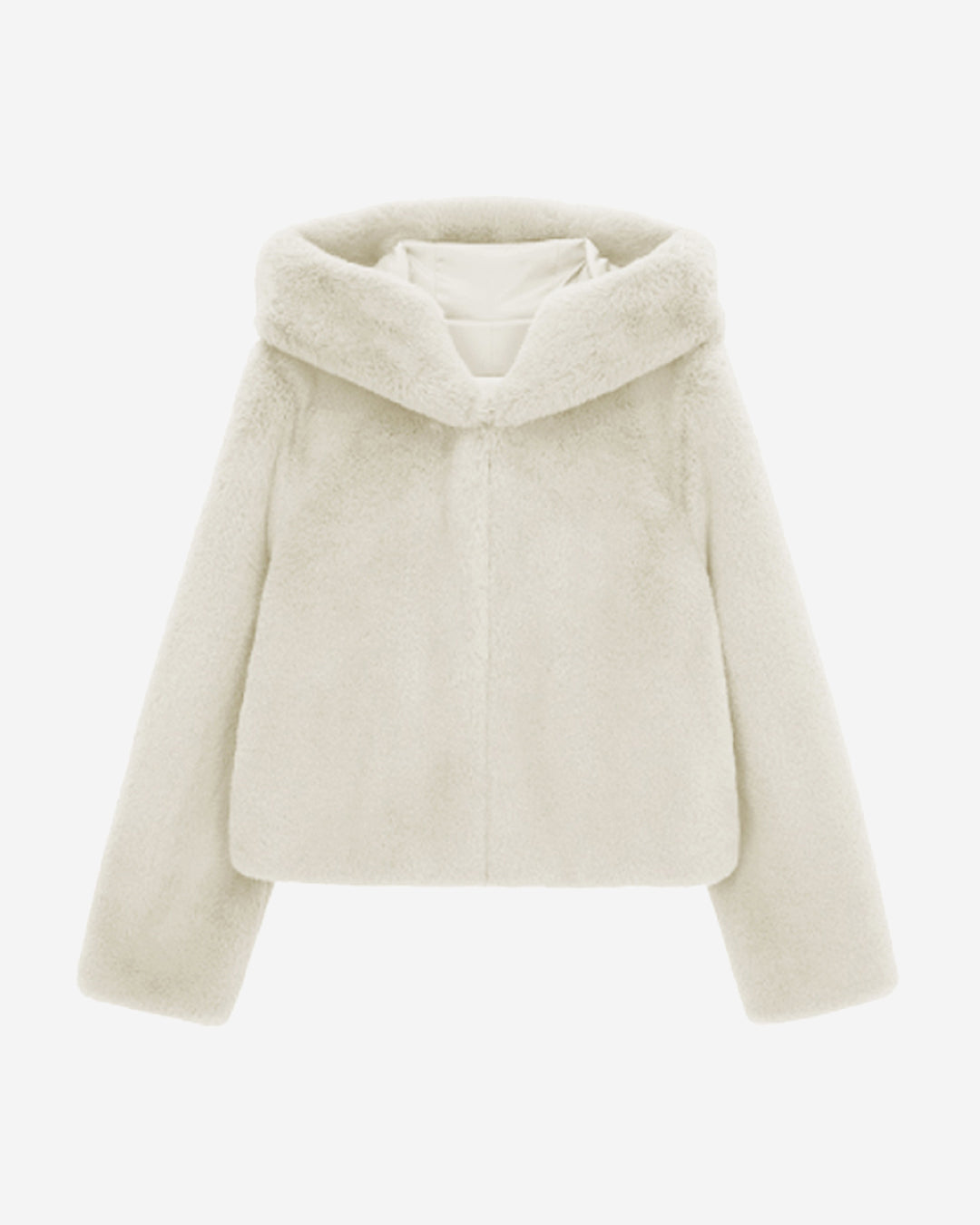 [SIGNATURE LINE] FAUX FUR BIEN HOODED SHORT JACKET