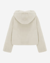 [SIGNATURE LINE] FAUX FUR BIEN HOODED SHORT JACKET