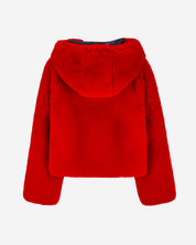 [SIGNATURE LINE] FAUX FUR BIEN HOODED SHORT JACKET