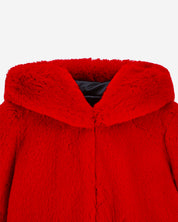 [SIGNATURE LINE] FAUX FUR BIEN HOODED SHORT JACKET
