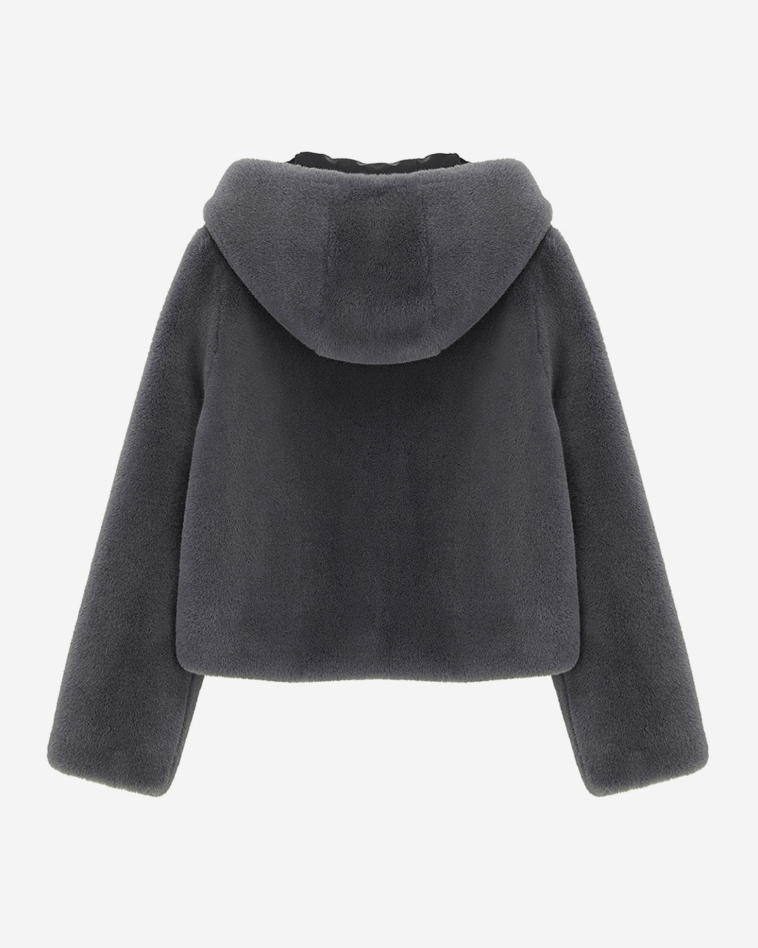 [SIGNATURE LINE] FAUX FUR BIEN HOODED SHORT JACKET