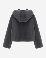 [SIGNATURE] WOMEN'S FAUX FUR BIEN HOODED SHORT JACKET