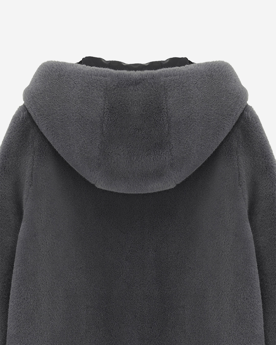 [SIGNATURE LINE] FAUX FUR BIEN HOODED SHORT JACKET