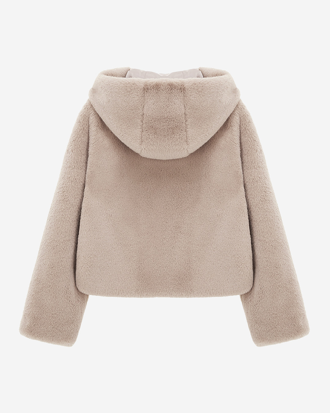 [SIGNATURE LINE] FAUX FUR BIEN HOODED SHORT JACKET