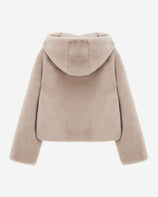 [SIGNATURE] WOMEN'S FAUX FUR BIEN HOODED SHORT JACKET