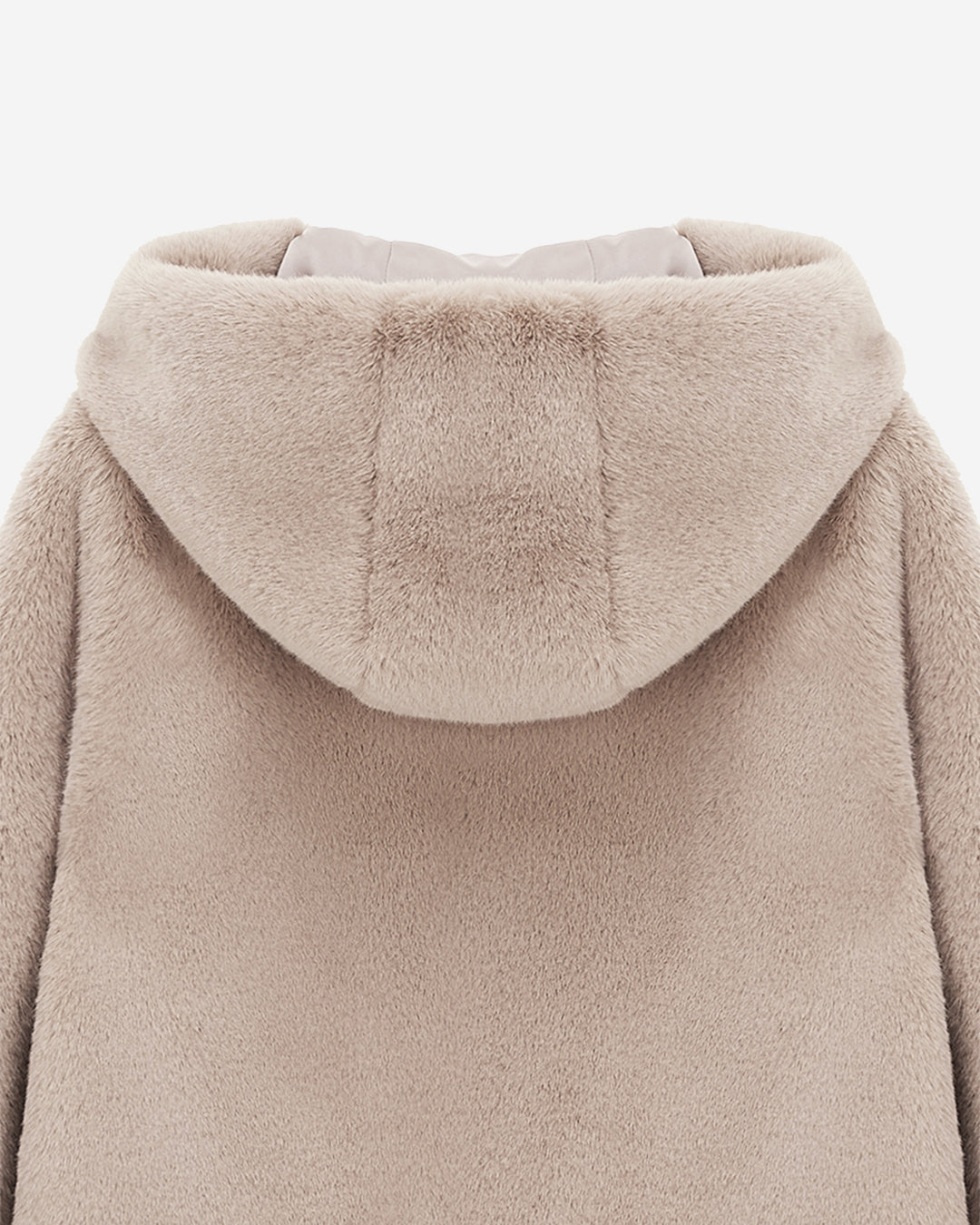 [SIGNATURE LINE] FAUX FUR BIEN HOODED SHORT JACKET