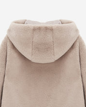 [SIGNATURE LINE] FAUX FUR BIEN HOODED SHORT JACKET