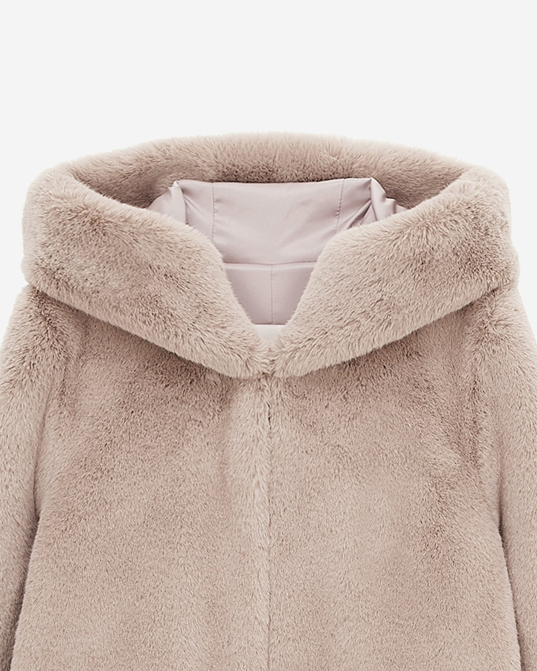 [SIGNATURE LINE] FAUX FUR BIEN HOODED SHORT JACKET