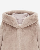 [SIGNATURE] WOMEN'S FAUX FUR BIEN HOODED SHORT JACKET