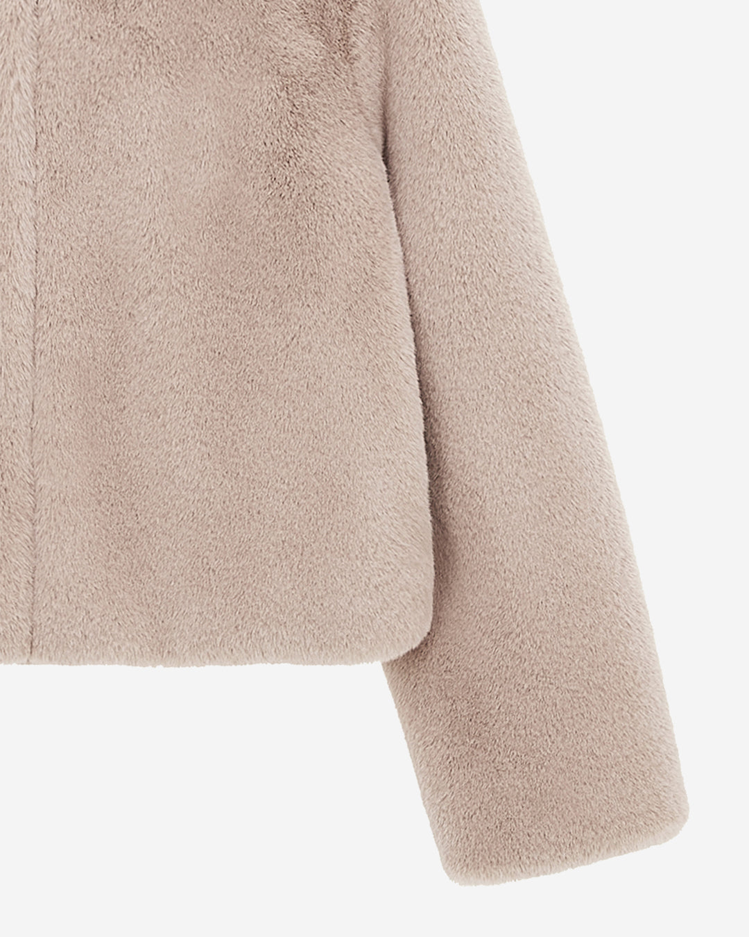 [SIGNATURE LINE] FAUX FUR BIEN HOODED SHORT JACKET
